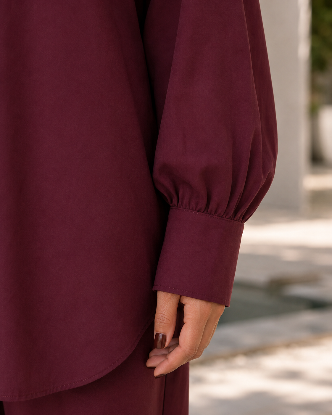 Burgundy Premium Twill Co-Ord Set