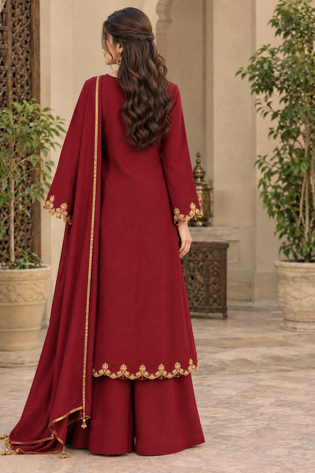 Royal Mahroon 3-Piece Suit