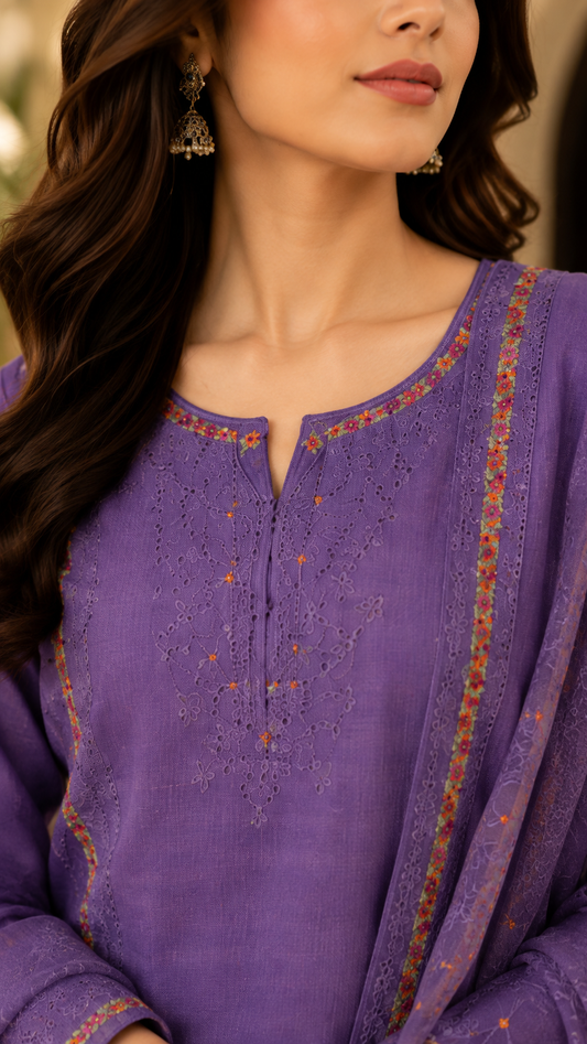 Chicken Kari Summer Cotton Lawn 3 Piece Suit