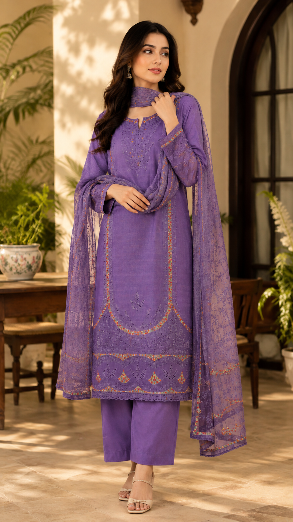 Chicken Kari Summer Cotton Lawn 3 Piece Suit