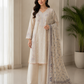 Ivory Bloom Embroidered Lawn Suit