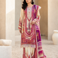 Cream & Maroon Stitched Suit (3-Piece)