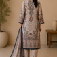 Classic Beige Premium Lawn 3 Piece Suit