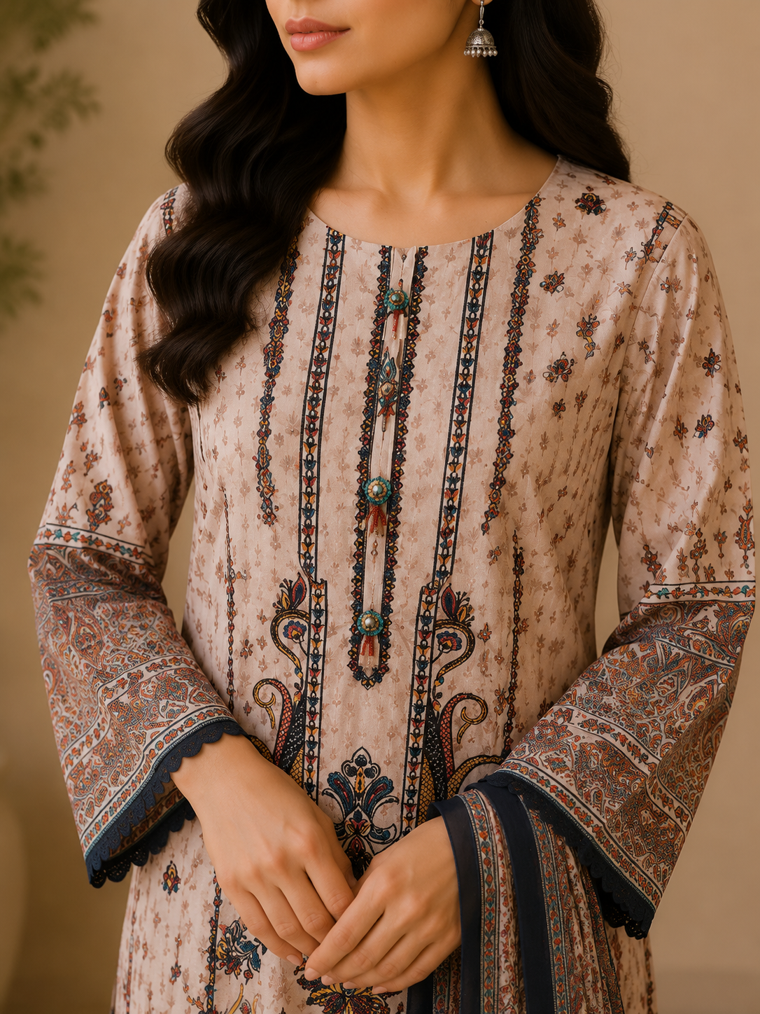 Light Pink Embroidered Dress