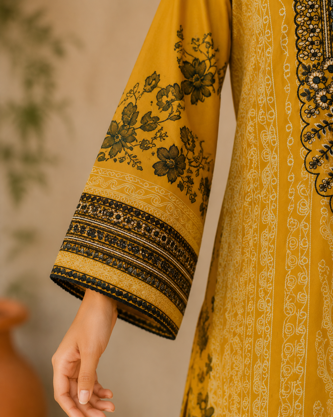 Mustard A Line Dress