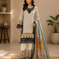 Printed Winter Cotton 3 Piece Suit – Ivory Beige
