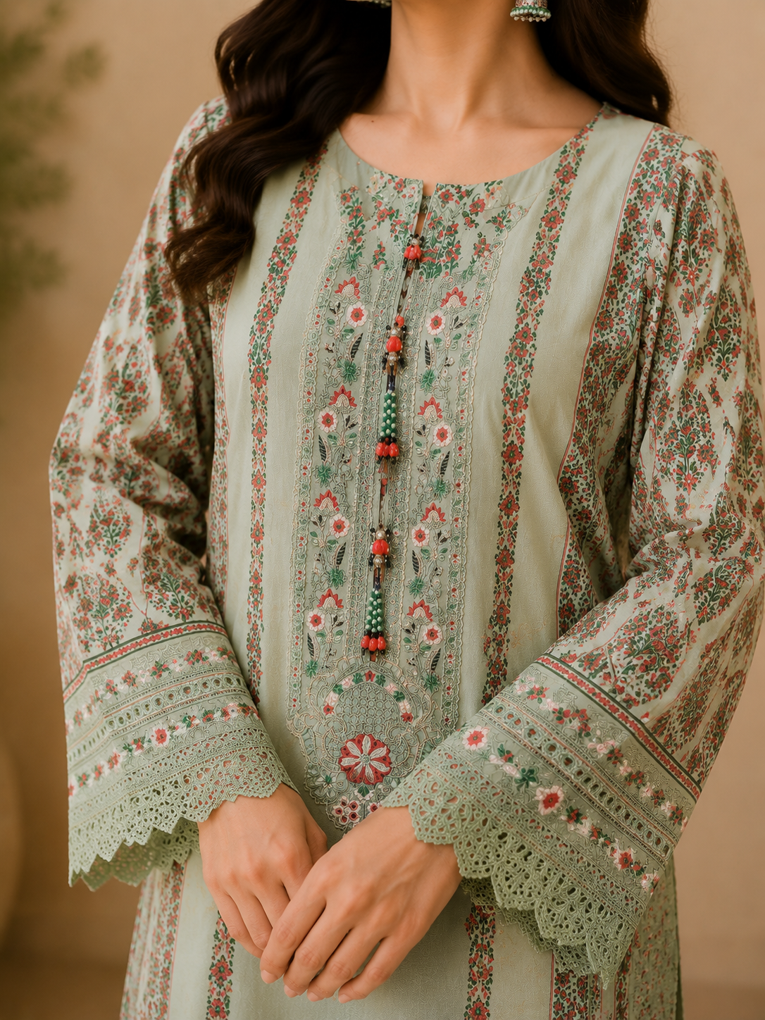 Embroidered Printed Summer Lawn 3 Piece Suit