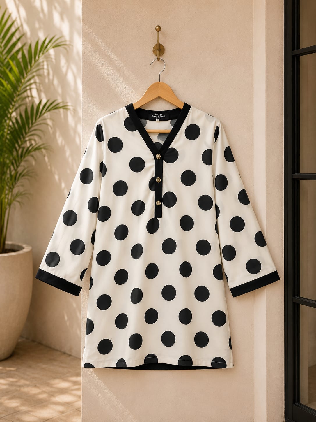 Polka Dot Lawn Cotton Top