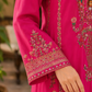 Embroidered Summer Cotton 3 Piece Suit – Shocking Pink